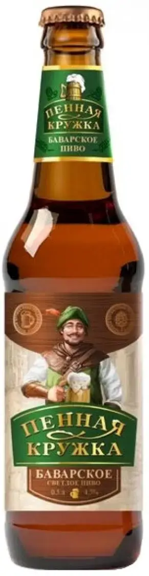 Пиво Пенная Кружка Баварское, 0.5 л