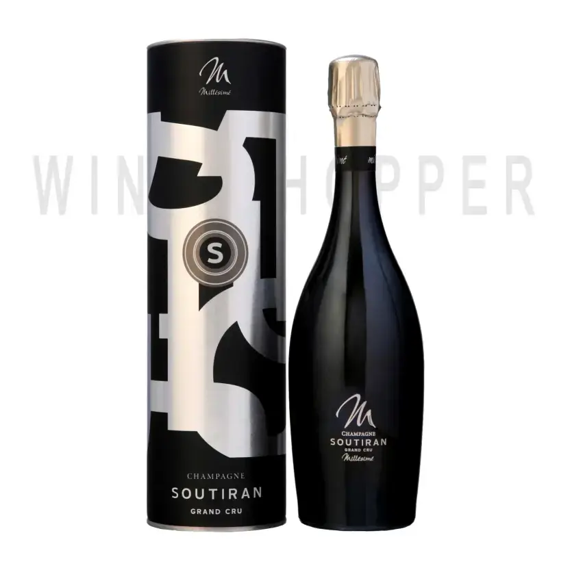 Шампанское Soutiran Grand Cru Brut Millesime Champagne AOC in tube 2016 0.75 л