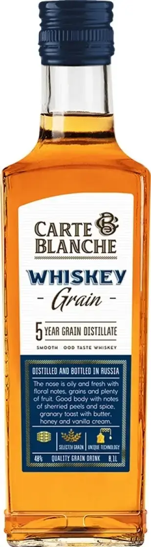 Виски Carte Blanche Grain, 0.1 л
