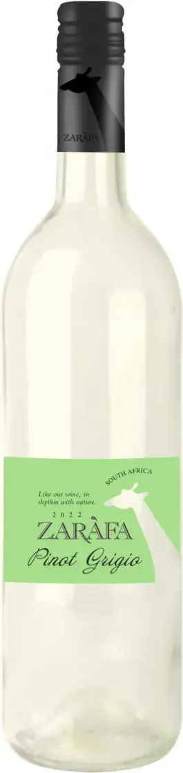 Вино Zarafa Pinot Grigio Western Cape WO, 2022, 0.75 л