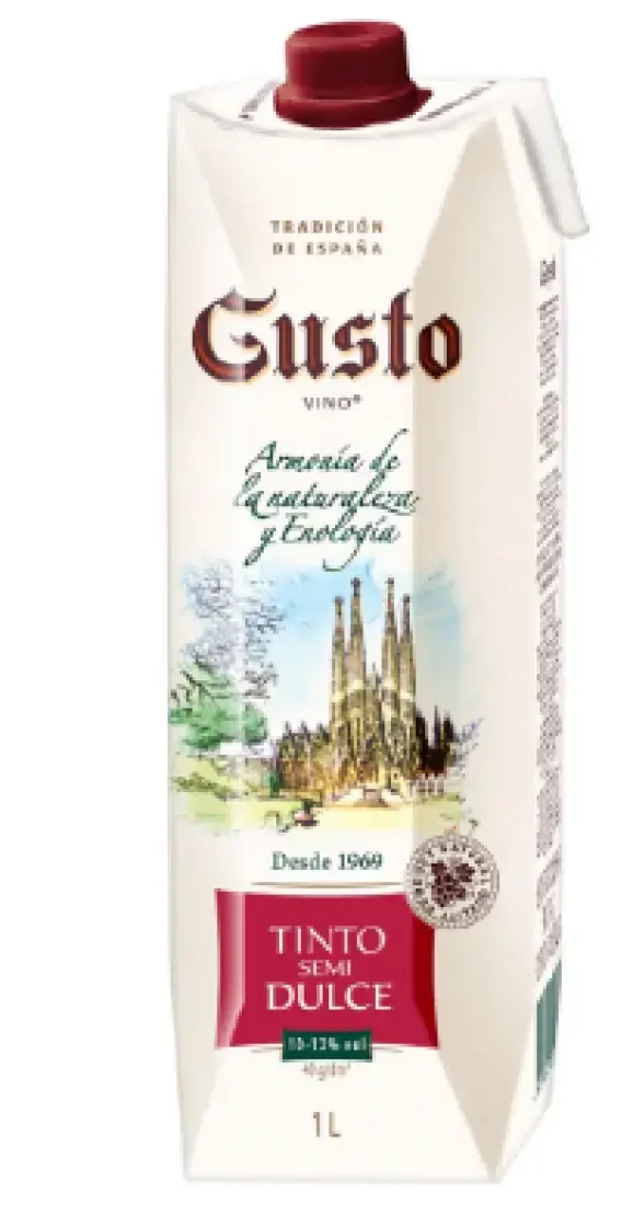 Вино Gusto rouge semi-sweet, 1л