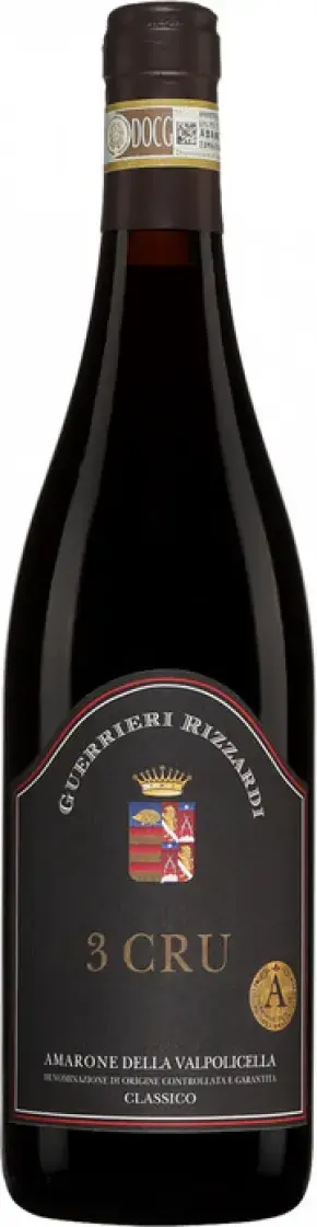 Вино Guerrieri Rizzardi, 3 Cru, Amarone della Valpolicella Classico DOCG, 2018, 0.75 л