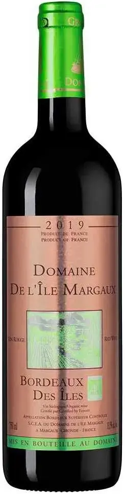 Вино Domaine de l'Ile Margaux Bordeaux des Iles Bordeaux Superieur AOC, 2019, 0.75 л