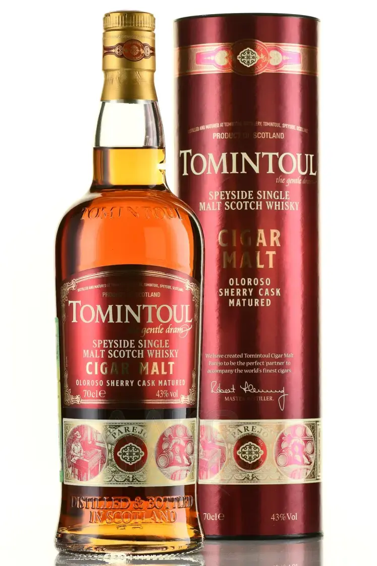 Виски Tomintoul Speyside Cigar Malt Oloroso Sherry Cask Matured, gift box, 0.7 л
