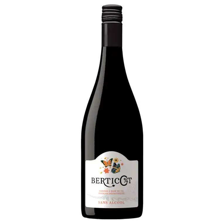 Вино безалкогольное Berticot Merlot Cabernet Franc Sans Alcool, 2022, 0.75 л