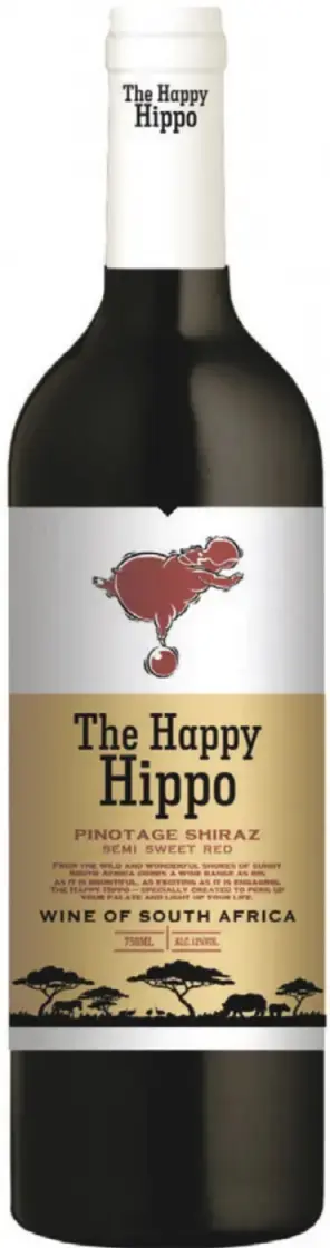 Вино The Happy Hippo Pinotage-Shiraz, 2021, 0.75 л
