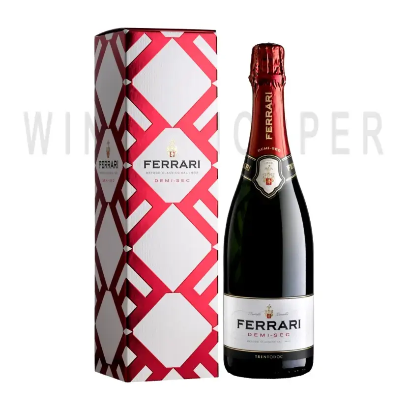 Игристое вино Ferrari, Demi-Sec, Trento DOC, gift box, 0.75 л