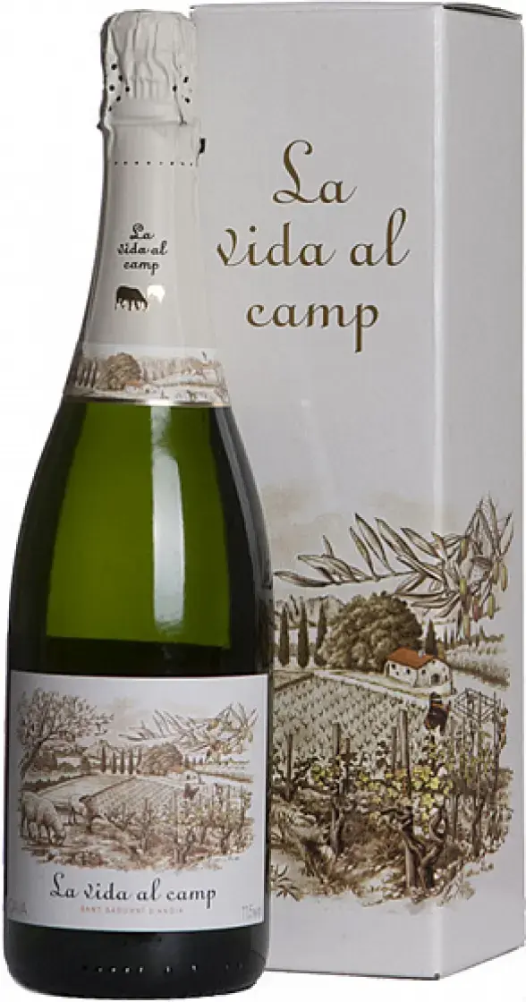 Игристое вино вино La Vida al Camp Cava Brut, gift box, 2019, 0.75 л