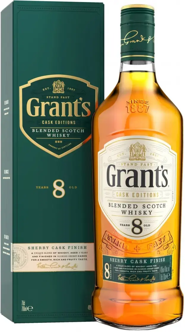 Виски Grant's Sherry Cask Finish 8 Years Old, gift box, 1 л