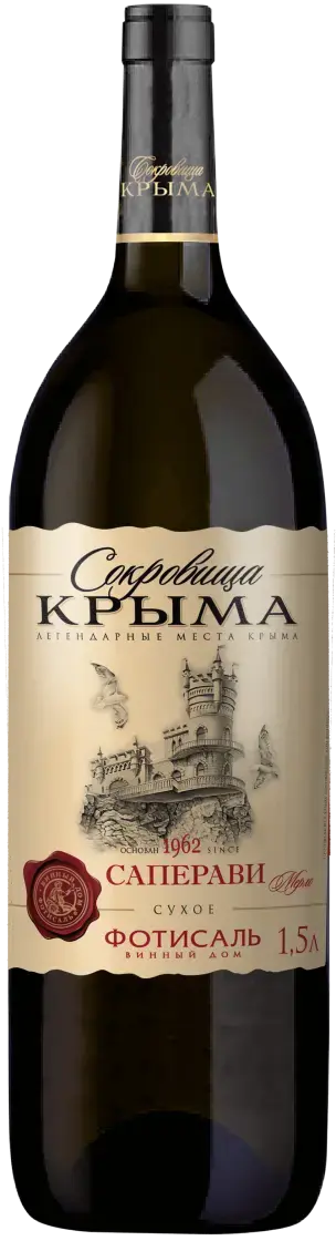 Вино Фотисаль Сокровища Крыма Саперави Мерло Полусладкое 1.5 л
