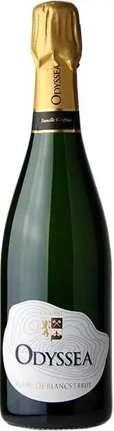 Игристое вино Odyssea Blanc de Blancs Brut Cremant de Bordeaux AOC, 0.75 л 