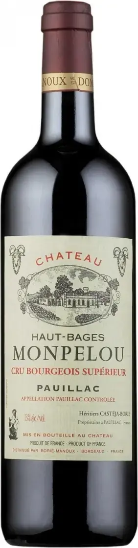 Вино Chateau Haut-Bages Monpelou Pauillac AOC, 2017, 1.5 л