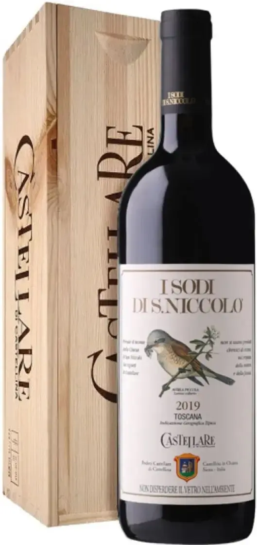 Вино Castellare di Castellina I Sodi di San Niccolo, wooden box, 2019, 0.75 л