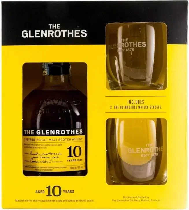 Виски Glenrothes 10 Years Old, gift box with 2 glasses, 0.7 л