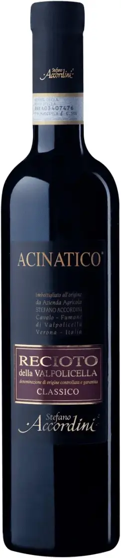 Вино Stefano Accordini Acinatico Recioto della Valpolicella Classico DOCG, 2019, 0.5 л