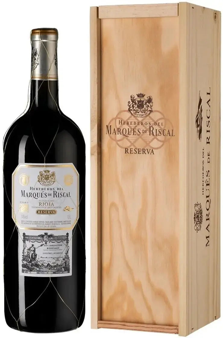 Вино Herederos del Marques de Riscal Reserva Rioja DOC, 2019, wooden box, 1.5 л