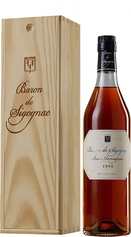 Арманьяк Baron de Sigognac, 1998, wooden box, 0.7 л