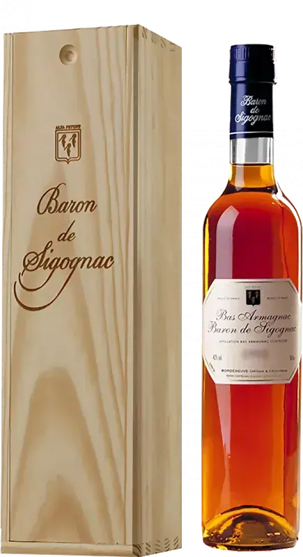 Арманьяк Baron de Sigognac, 1998, wooden box, 0.5 л