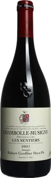 Вино Domaine Robert Groffier Pere & Fils Chambolle-Musigny 1er Cru Les Sentiers AOC, 2021, 0.75 л