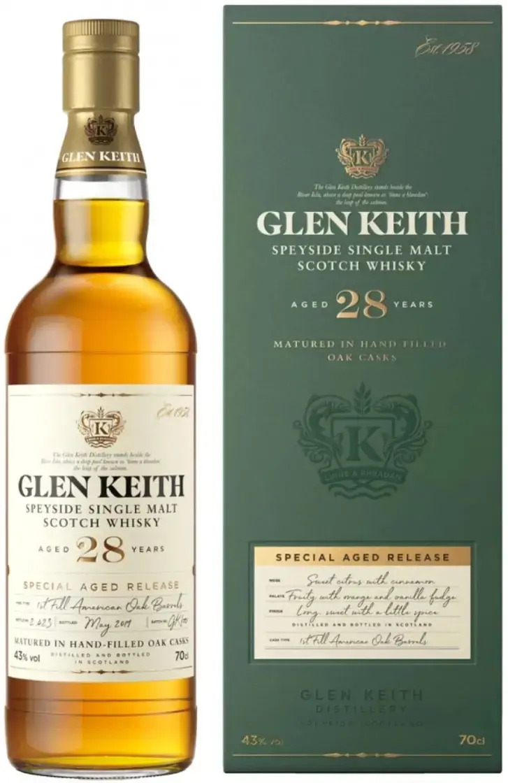 Виски Glen Keith 28 Years Old, gift box, 0.7 л