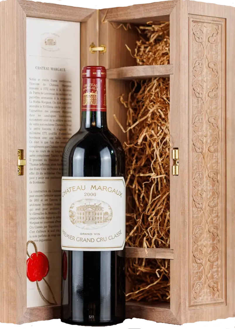 Вино Chateau Margaux AOC Premier Grand Cru Classe, wooden box, 2006, 3 л
