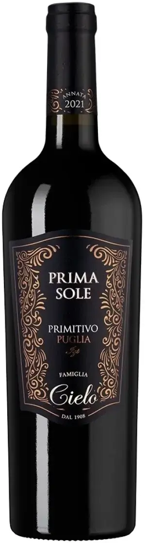 Вино Cielo e Terra Primasole Primitivo Puglia IGT, 2022, 0.75 л