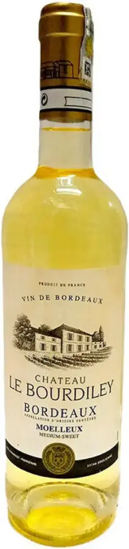 Вино Chateau Le Bourdiley Blanc Medium-Sweet, Bordeaux AOP 0.75л