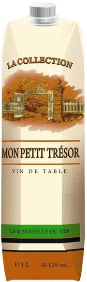 Вино Mon Petit Tresor Blanc Semi-Sec, tetra-pak, 1 л