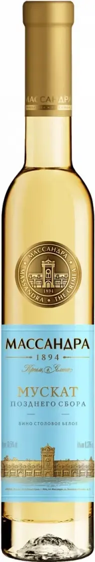 Вино Массандра Мускат Позднего Сбора, 0.375 л