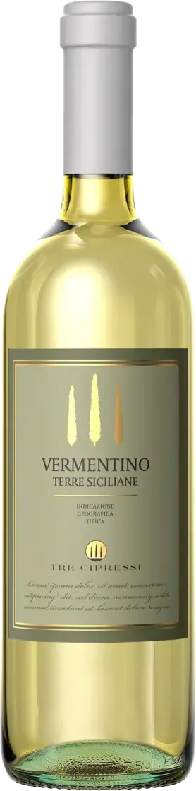 Вино Tre Cipressi Vermentino Terre Siciliane IGT Piccini, 2023. 0.75 л