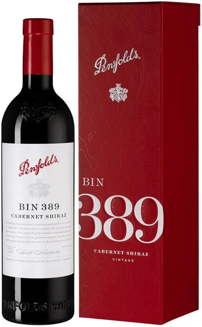 Вино Penfolds Bin 389 Cabernet Shiraz, gift box, 2021, 0.75 л