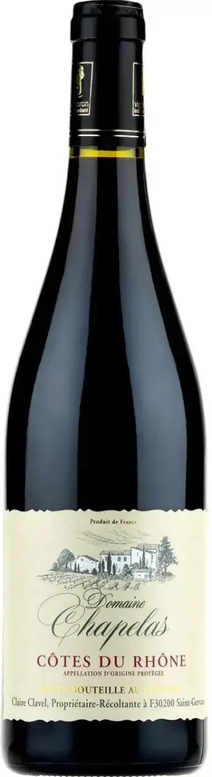 Вино Domaine Chapelas Cotes du Rhone AOP Rouge, 2022, 0.75 л