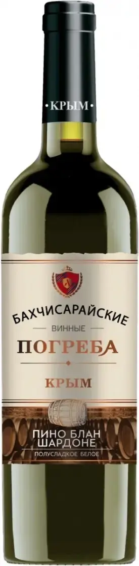 Вино Бахчисарайские Винные Погреба Пино Блан-Шардоне, 0.75 л