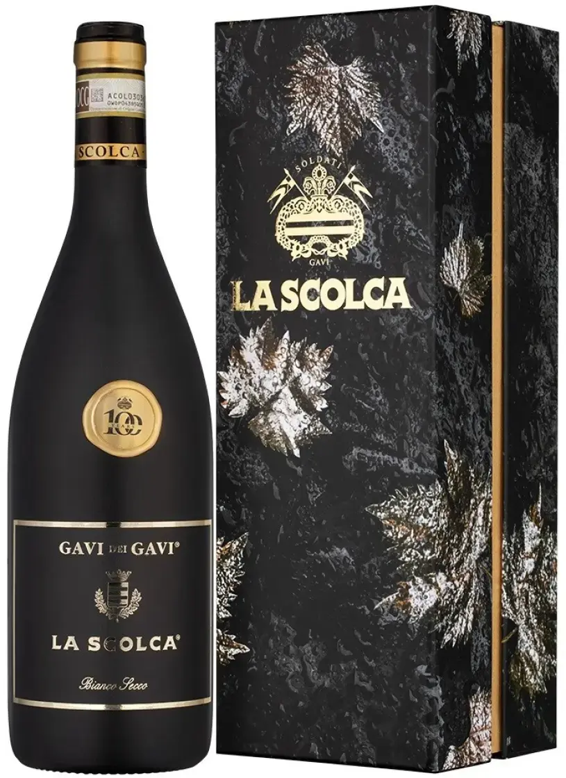 Вино La Scolca Gavi dei Gavi DOCG special black bottle gift box, 2019, 0.75 л