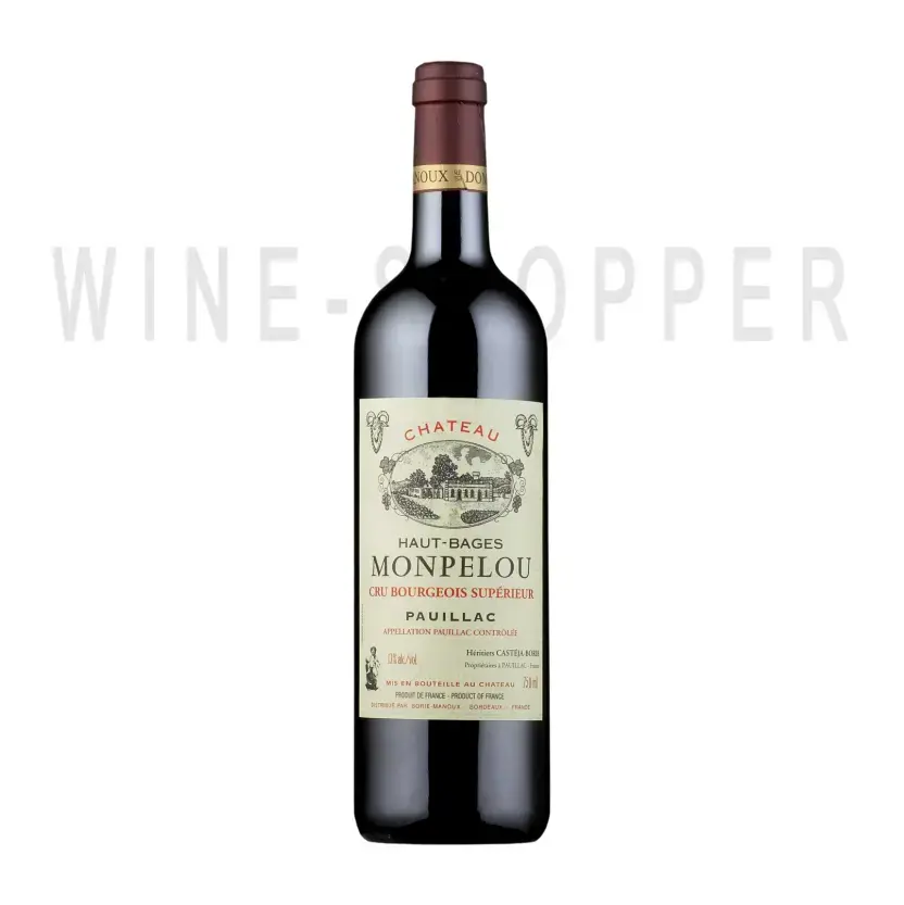 Вино Borie-Manoux Chateau Haut-Bages Monpelou Pauillac AOC 2014 0.75 л