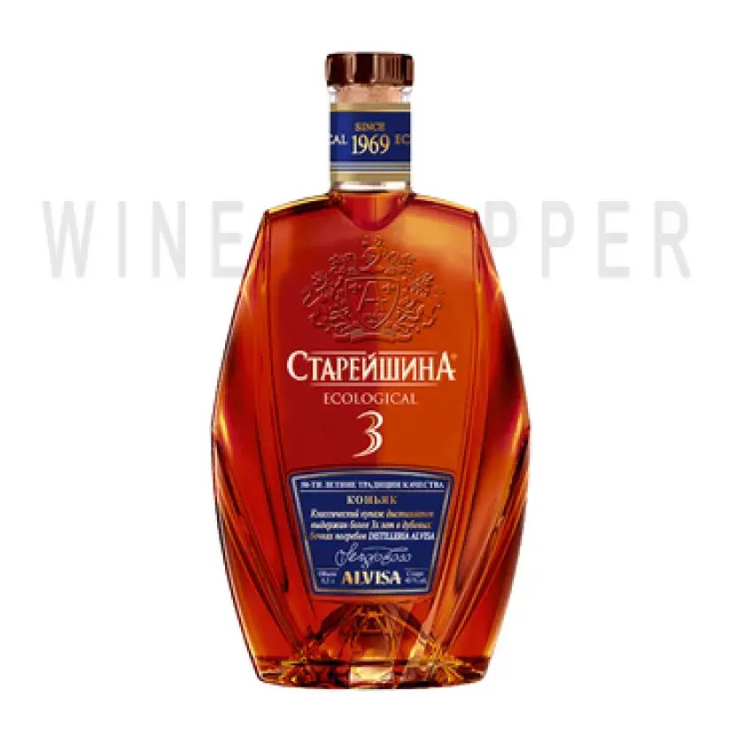 Коньяк Старейшина 3 лет 3 звезды 0.5 л