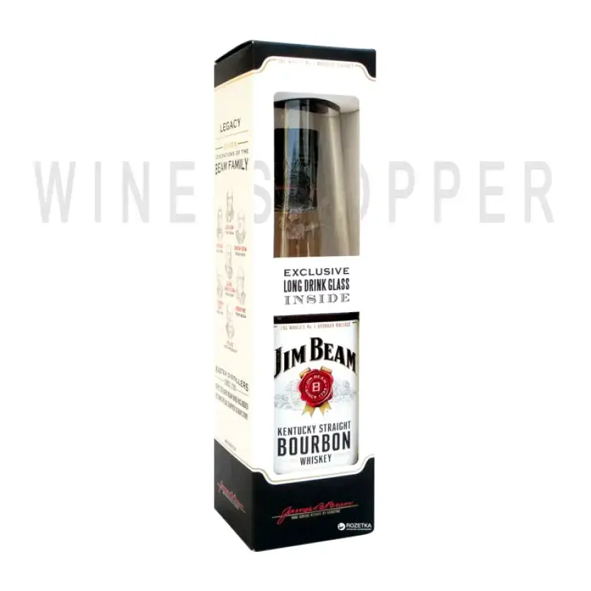 Виски Jim Beam gift box with glass 0.7 л