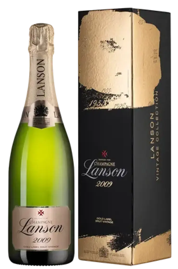 Шампанское Lanson, Gold Label Brut Vintage, 2009, gift box 2009 0.75 л
