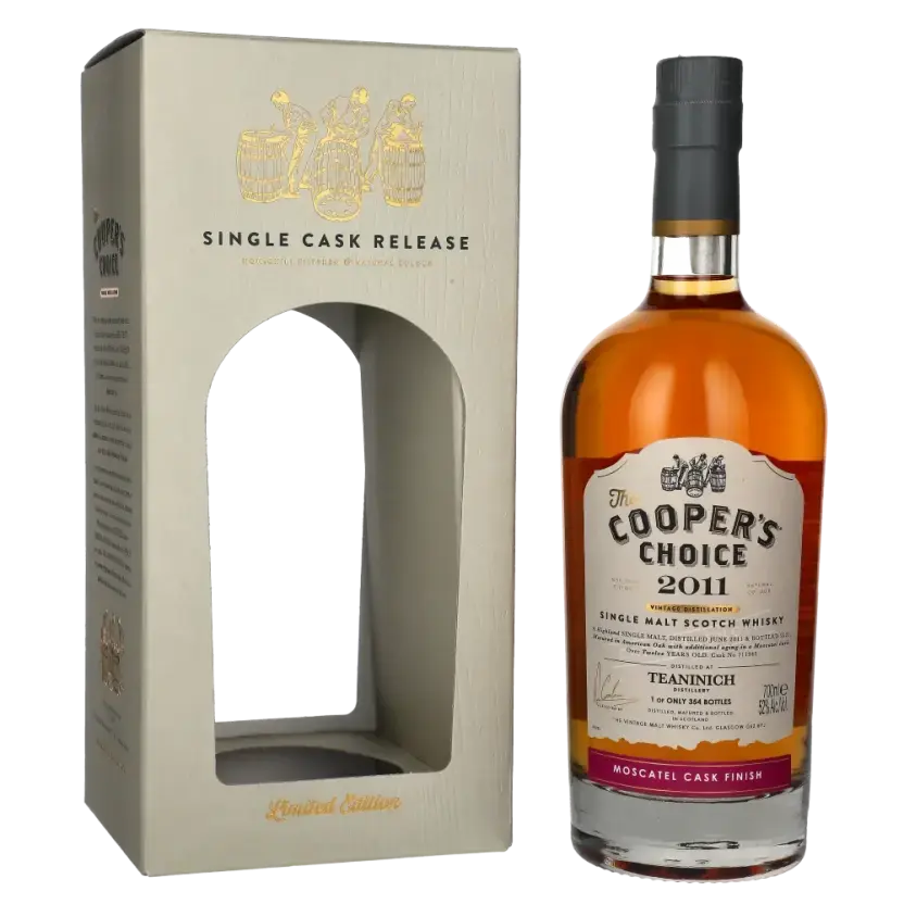 Виски The Cooper's Choice Teaninich Single Malt Moscatel Cask Finish, gift box, 2011, 0.7 л