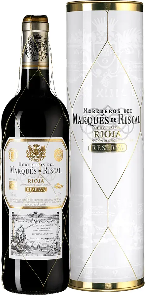 Вино Herederos del Marques de Riscal Reserva Rioja DOC, gift tube, 2020, 0.75 л