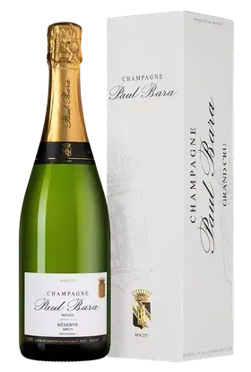 Шампанское Paul Bara Reserve Bouzy Grand Cru Brut gift box, 2020, 0.75 л