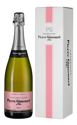 Шампанское Pierre Gimonnet & Fils Rose de Blancs Brut 1er Cru Champagne AOC, gift box, 2021, 0.75 л