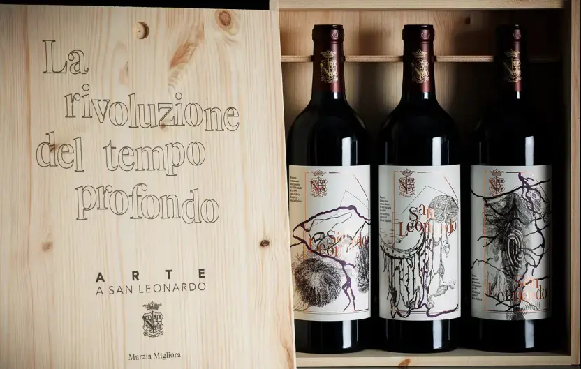 Вино San Leonardo Marzia Migliora, set of 3 bottles in wooden box, 2019, 0.75 л