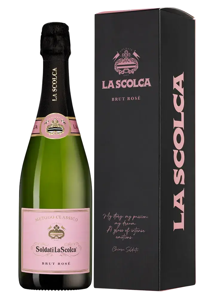 Игристое вино Soldati La Scolca Brut Rose, gift box, 2018, 0.75 л