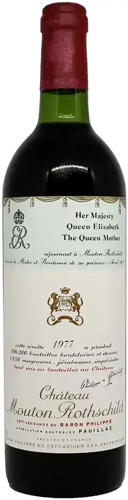 Вино Chateau Mouton Rothschild Pauillac AOC Premier Grand Cru Classe, 1977, 0.75 л