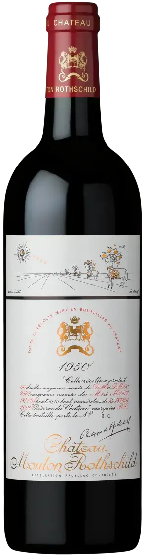 Вино Chateau Mouton Rothschild Pauillac AOC Premier Grand Cru Classe, 1950, 0.75 л