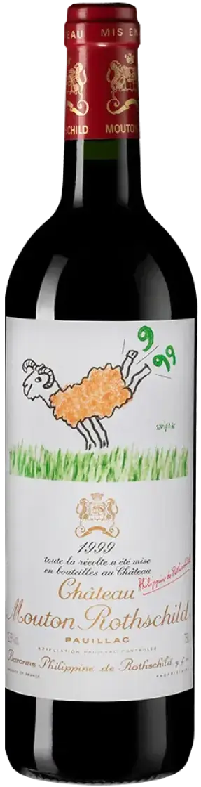 Вино Chateau Mouton Rothschild Pauillac AOC Premier Grand Cru Classe, 1999, 0.375 л