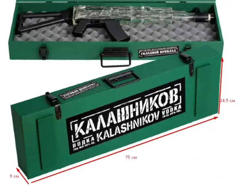 Водка Калашников АК Базовый, в деревянной упаковке, 0.7 л