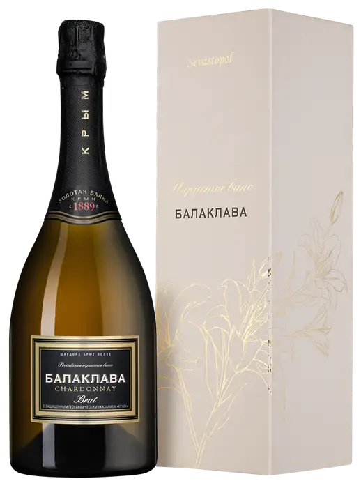Игристое вино Балаклава Шардоне, в подарочной упаковке, 0.75 л
