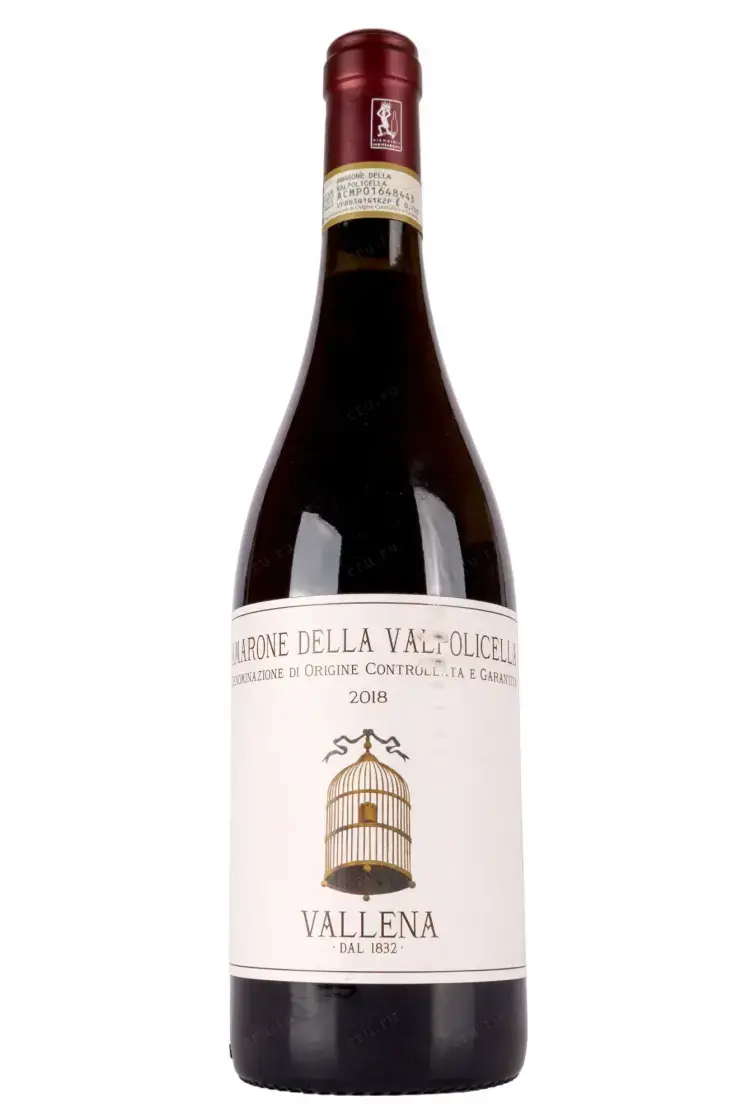 Вино Amarone della Valpolicella Vallena, 2018, 0.75 л